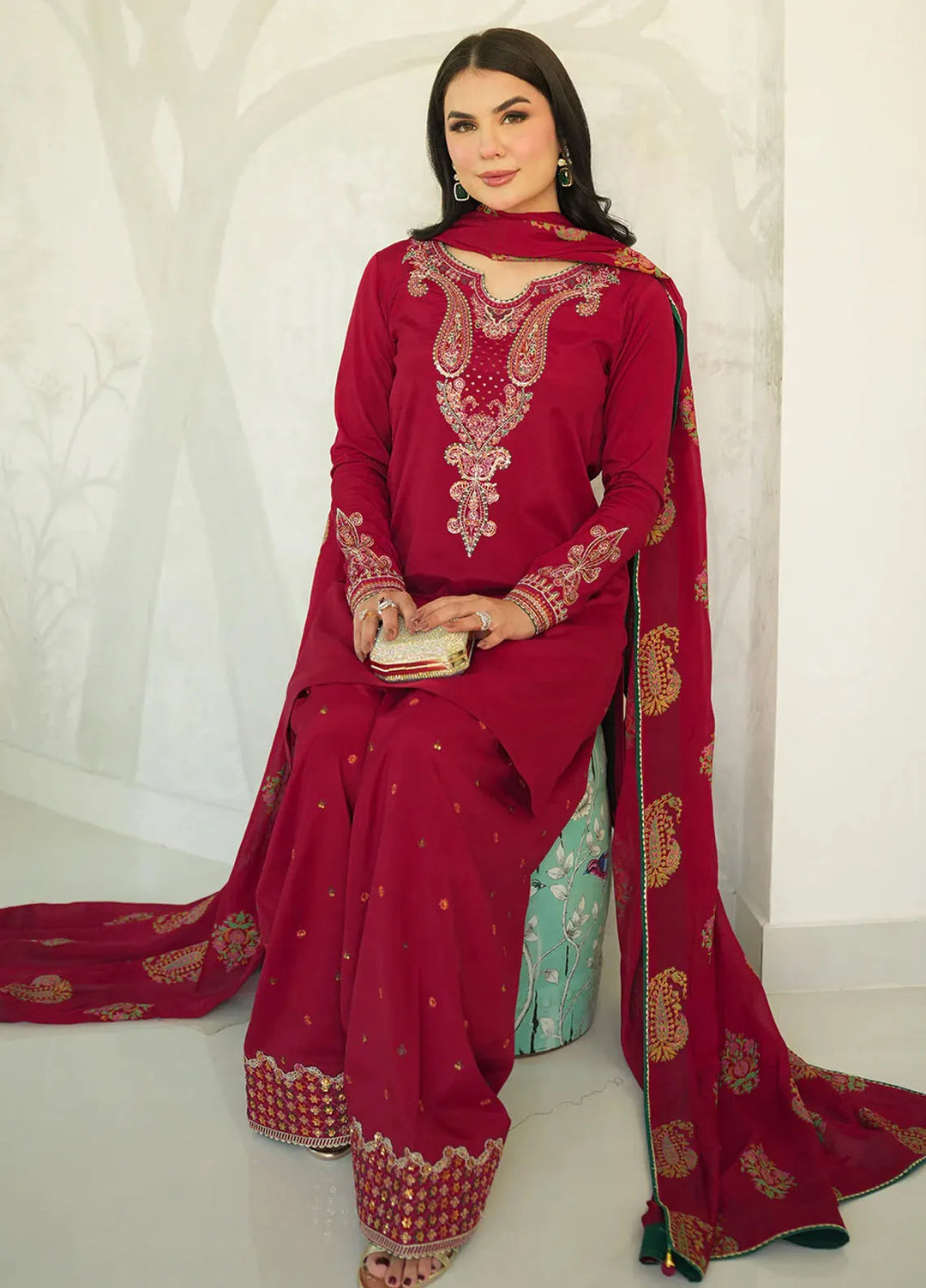Faiza Faisal Pret Festive Raw Silk 3 Piece Suit Jinan
