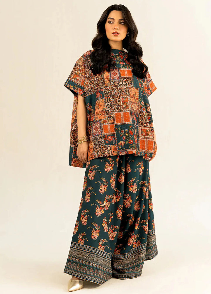 Faizal Faisal Pret Printed Raw Silk 2 Piece Suit FNF-WS24-0322 Aelina