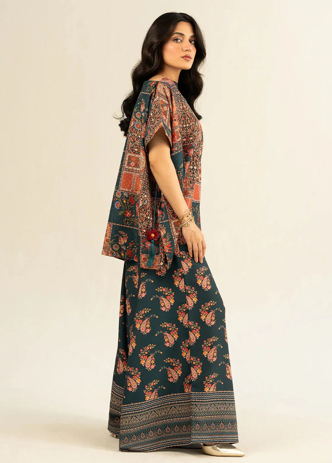 Faizal Faisal Pret Printed Raw Silk 2 Piece Suit FNF-WS24-0322 Aelina
