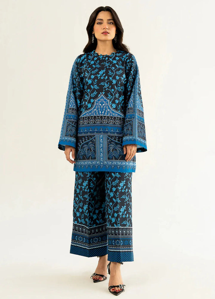 Faizal Faisal Pret Printed Raw Silk 2 Piece Suit FNF-WS24-0324 Zephyr