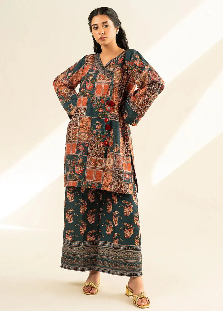 Faizal Faisal Pret Printed Raw Silk 2 Piece Suit FNF-WS24-0326 Calista