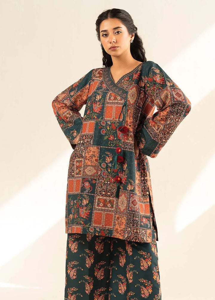 Faizal Faisal Pret Printed Raw Silk 2 Piece Suit FNF-WS24-0326 Calista