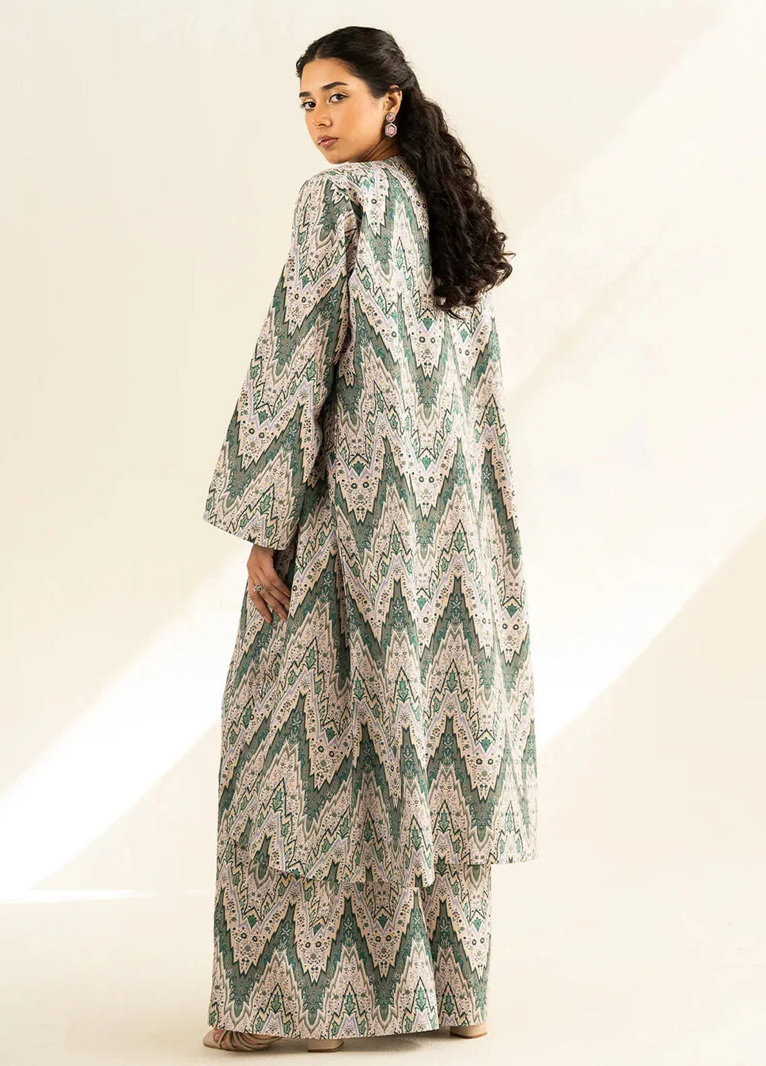 Faizal Faisal Pret Printed Raw Silk 3 Piece Suit FNF-WS24-0327 Selene