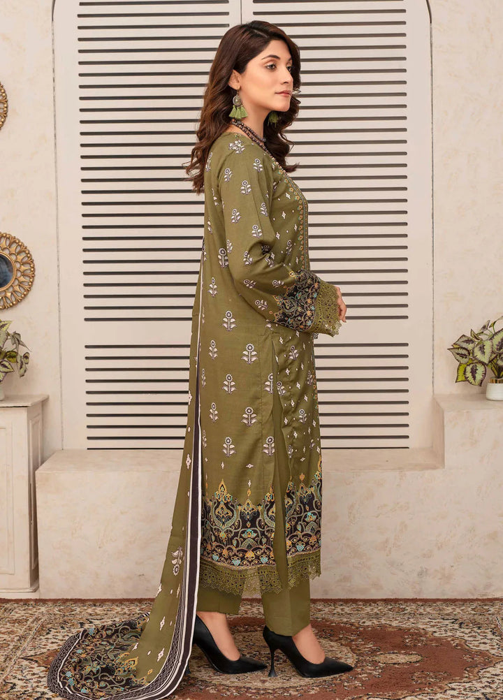 Falak by Feroza Printed Slub Linen Suits Unstitched 3 Piece FZ24FL D-01 - Winter Collection