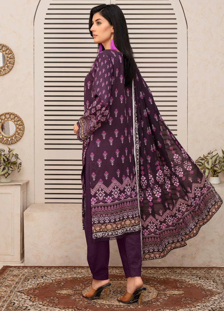 Falak by Feroza Printed Slub Linen Suits Unstitched 3 Piece FZ24FL D-07 - Winter Collection