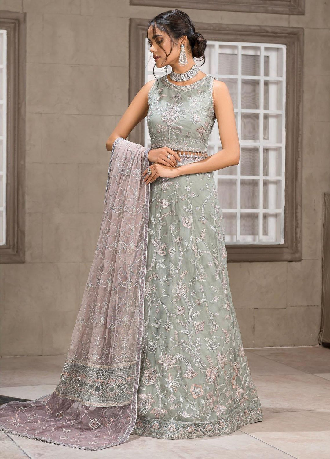 Falak by Zarif Embroidered  Suits Unstitched 3 Piece ZR25UF ZF-01 Blossom - Festive Collection