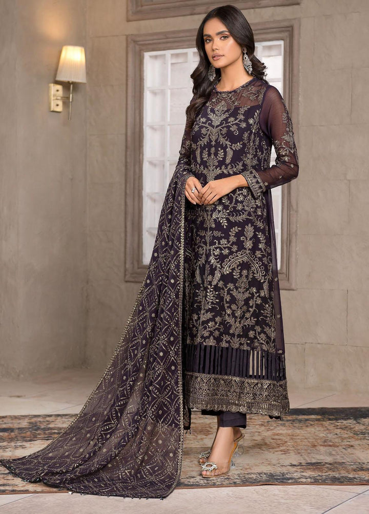 Falak by Zarif Embroidered  Suits Unstitched 3 Piece ZF22F ZF-02 Azalea - Festive Collection