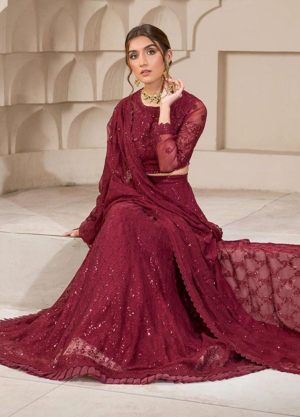 Falak by Zarif Embroidered  Suits Unstitched 3 Piece ZR25UF ZF-07 Berria - Festive Collection