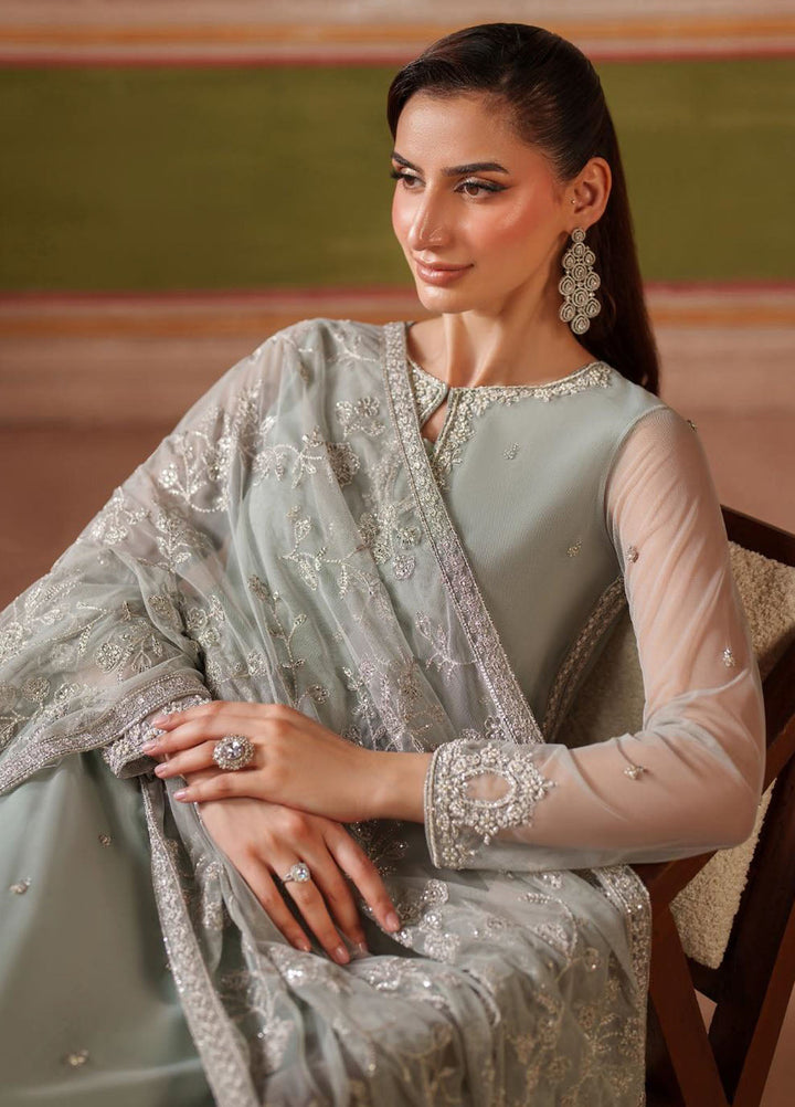 Falesia by Zarif Embroidered Net Suits Unstitched 3 Piece ZR25UF HF-05 Dinaar - Formals Collection