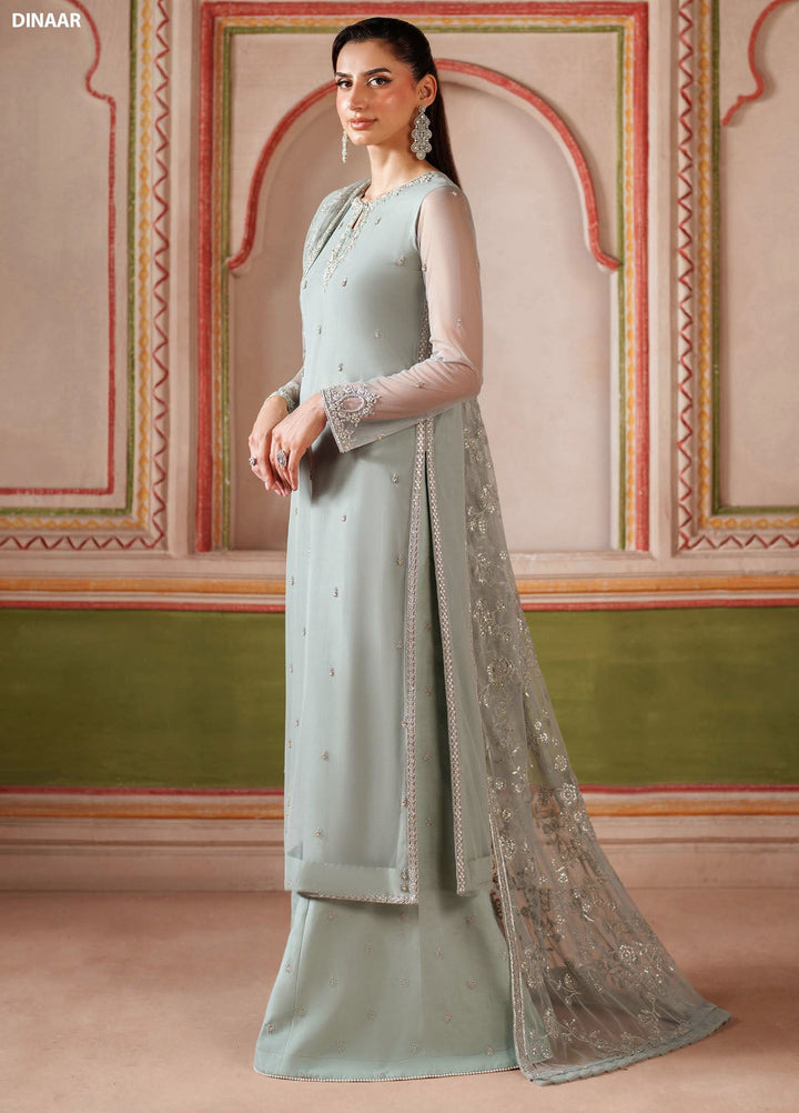 Falesia by Zarif Embroidered Net Suits Unstitched 3 Piece ZR25UF HF-05 Dinaar - Formals Collection