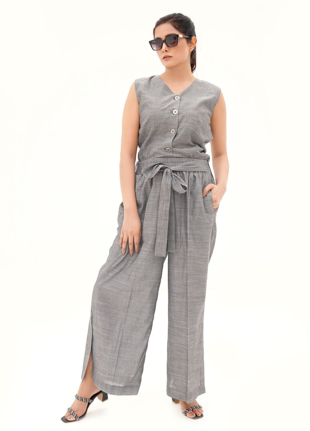 Farah Agha Pret Solids Cotton 2 Piece Suit Realm