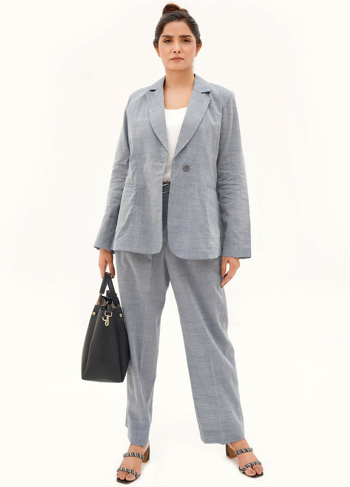 Farah Agha Pret Solids Crepe Chiffon 2 Piece Suit Lattice