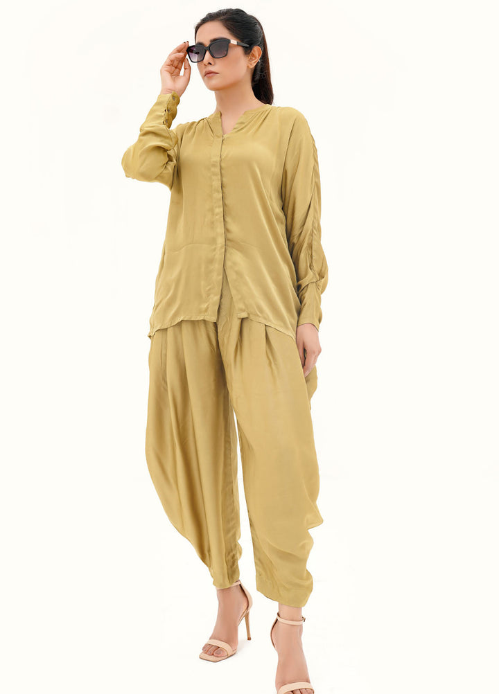 Farah Agha Pret Solids Silk 2 Piece Suit Vista