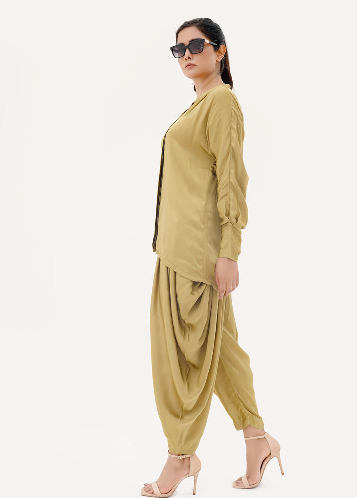 Farah Agha Pret Solids Silk 2 Piece Suit Vista