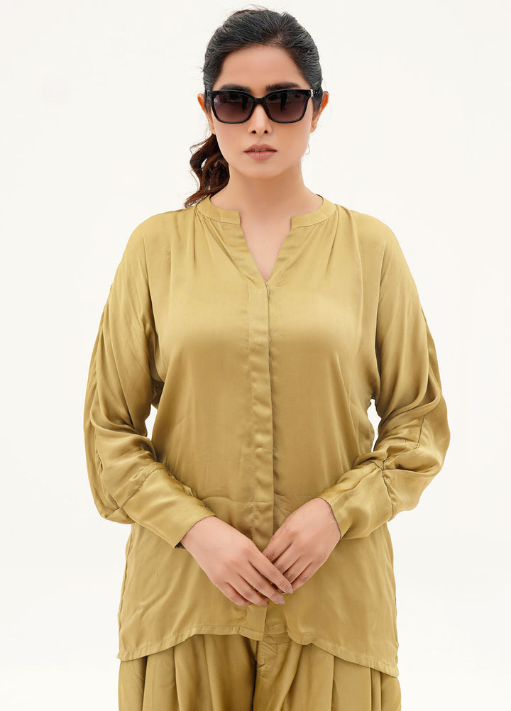 Farah Agha Pret Solids Silk 2 Piece Suit Vista