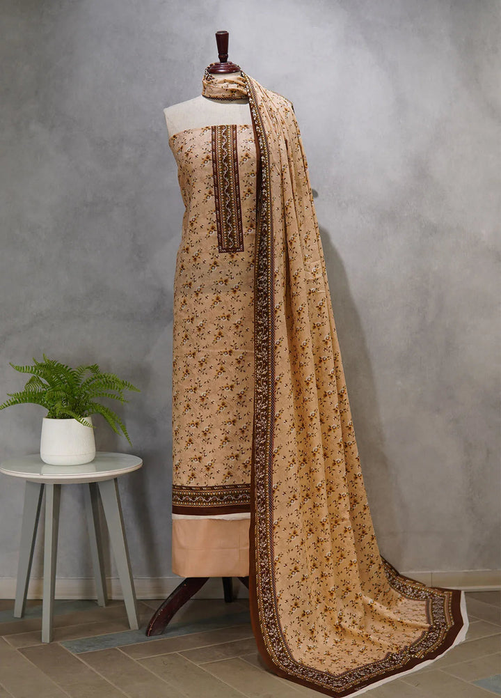 Farah n Faria By Bin Saeed Printed Lawn Suit Unstitched 3 Piece BS24F D-12B - Summer Collection