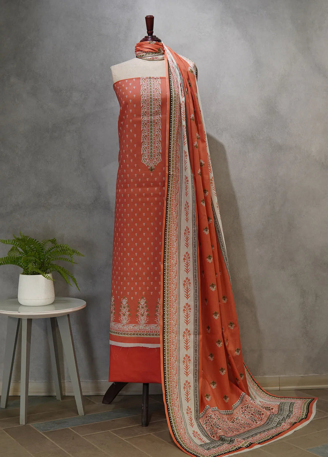 Farah n Faria By Bin Saeed Printed Lawn Suit Unstitched 3 Piece BS24F D-13A - Summer Collection