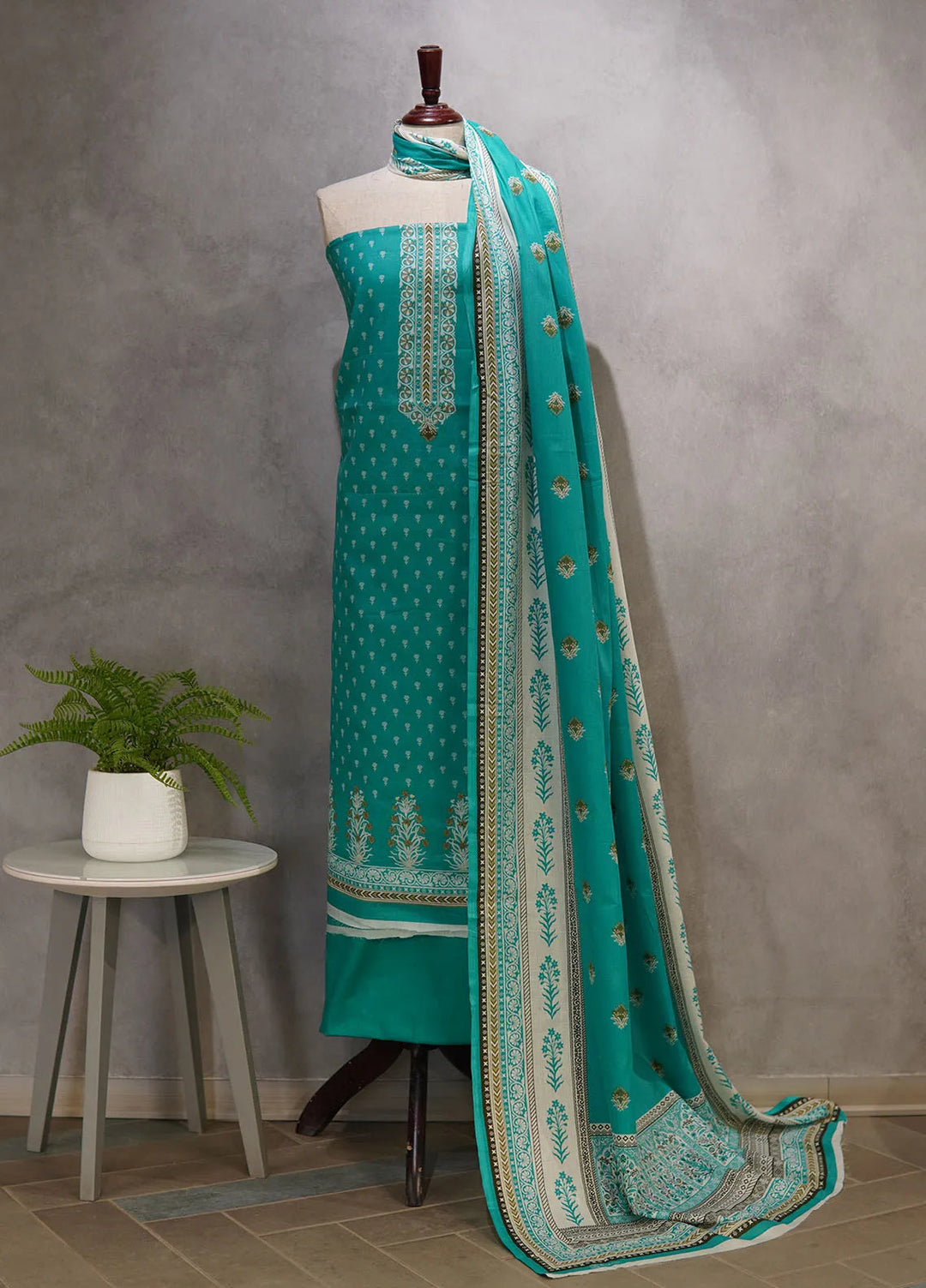 Farah n Faria By Bin Saeed Printed Lawn Suit Unstitched 3 Piece BS24F D-13C - Summer Collection