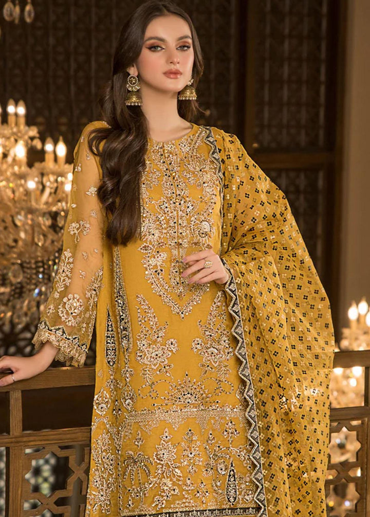 Farahnosh By Aroshi Embroidered Organza Suits Unstitched 3 Piece ASH22F Gul-e-Kokab - Luxury Collection