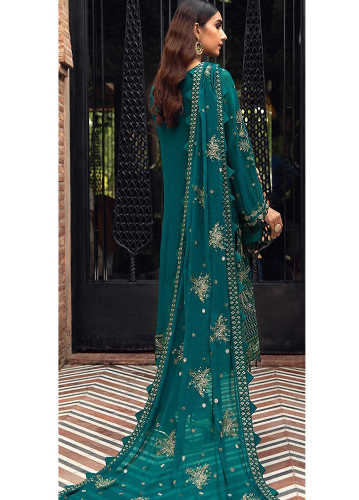 Farasha Embroidered Chiffon Suits Unstitched 3 Piece FSH21C-1 01 JADE - Festive Collection