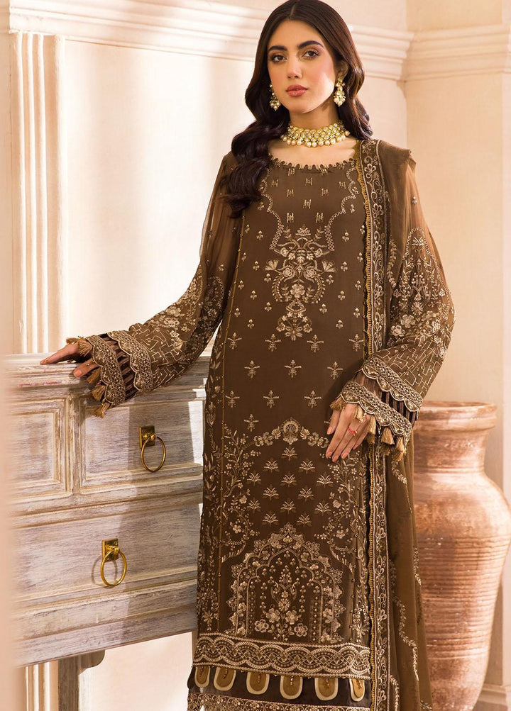 Farasha Embroidered Chiffon Suits Unstitched 3 Piece FSH22C 03 Leila - Luxury Collection