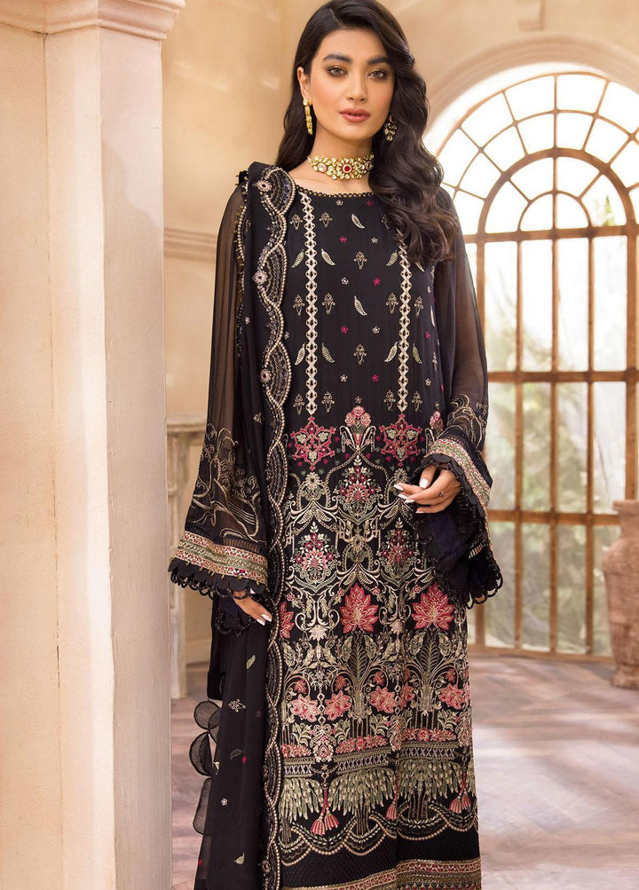 Farasha Embroidered Chiffon Suits Unstitched 3 Piece FSH22C 06 Ecstasy - Luxury Collection