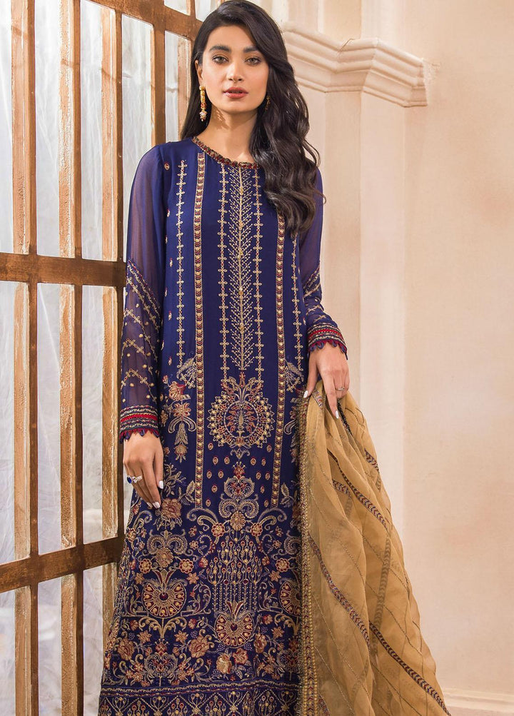 Farasha Embroidered Chiffon Suits Unstitched 3 Piece FSH22C 09 Gypsy - Luxury Collection