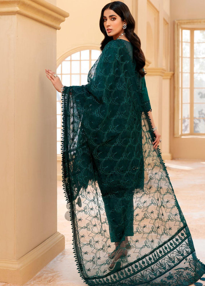 Farasha Embroidered Lawn Suit Unstitched 3 Piece FSH22FL 04 Moonstone - Festive Collection