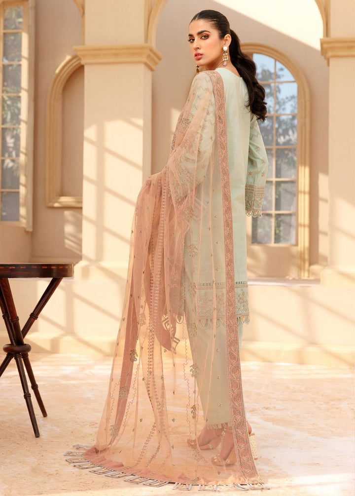 Farasha Embroidered Lawn Suit Unstitched 3 Piece FSH22FL 07 Pastel Affair - Festive Collection