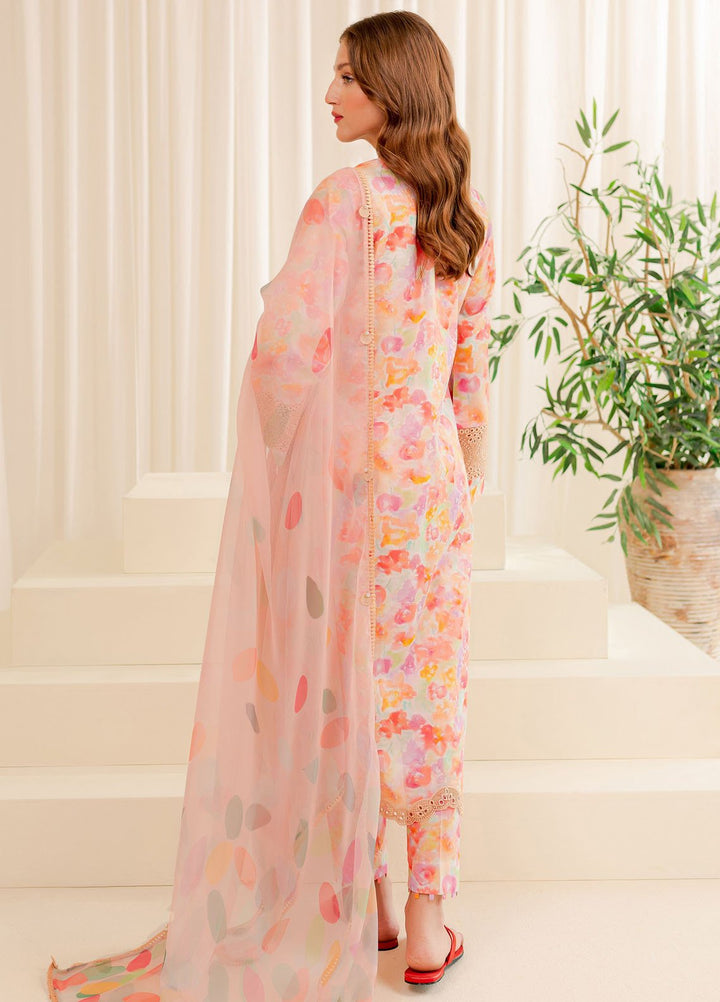 Farasha Embroidered Lawn Suits Unstitched 3 Piece FSH24PE D-03 Ethnic Dew - Summer Collection