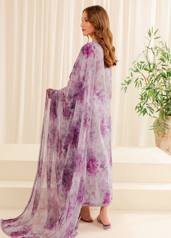 Farasha Embroidered Lawn Suits Unstitched 3 Piece FSH24PE D-05 Winesome Glory - Summer Collection