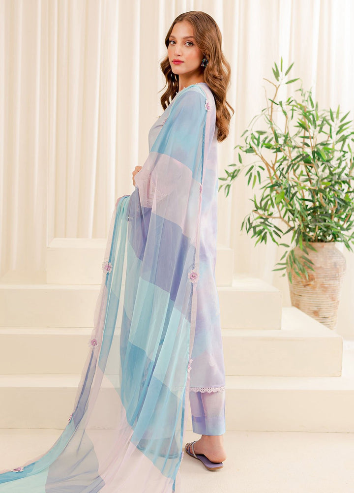 Farasha Embroidered Lawn Suits Unstitched 3 Piece FSH24PE D-06 Snowy Dove - Summer Collection