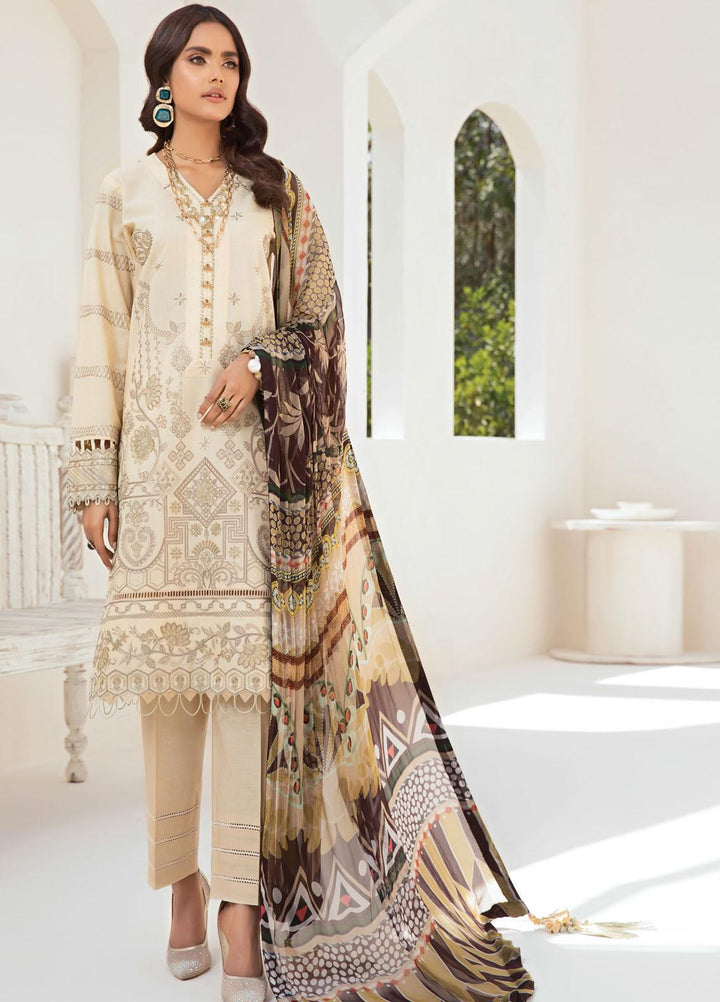 Farasha Embroidered Lawn Suits Unstitched 3 Piece FSH21-L2 05 Autumn Wind - Festive Collection