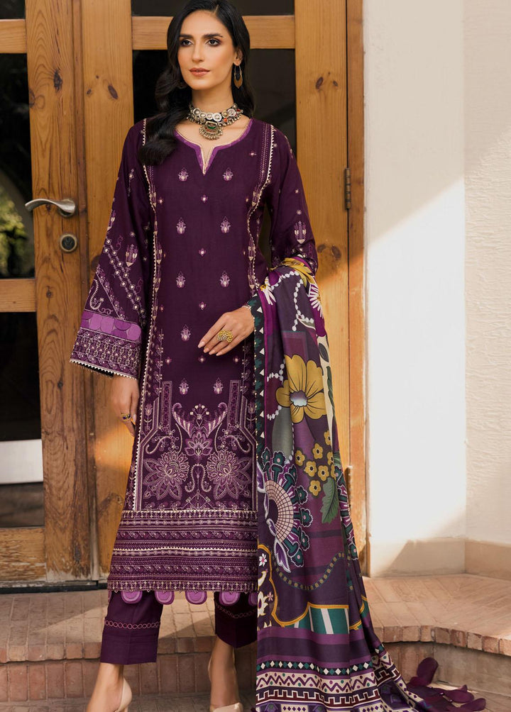 Farasha Embroidered Khaddar Suits Unstitched 3 Piece FSH21K 04 Radiant Charm - Winter Collection