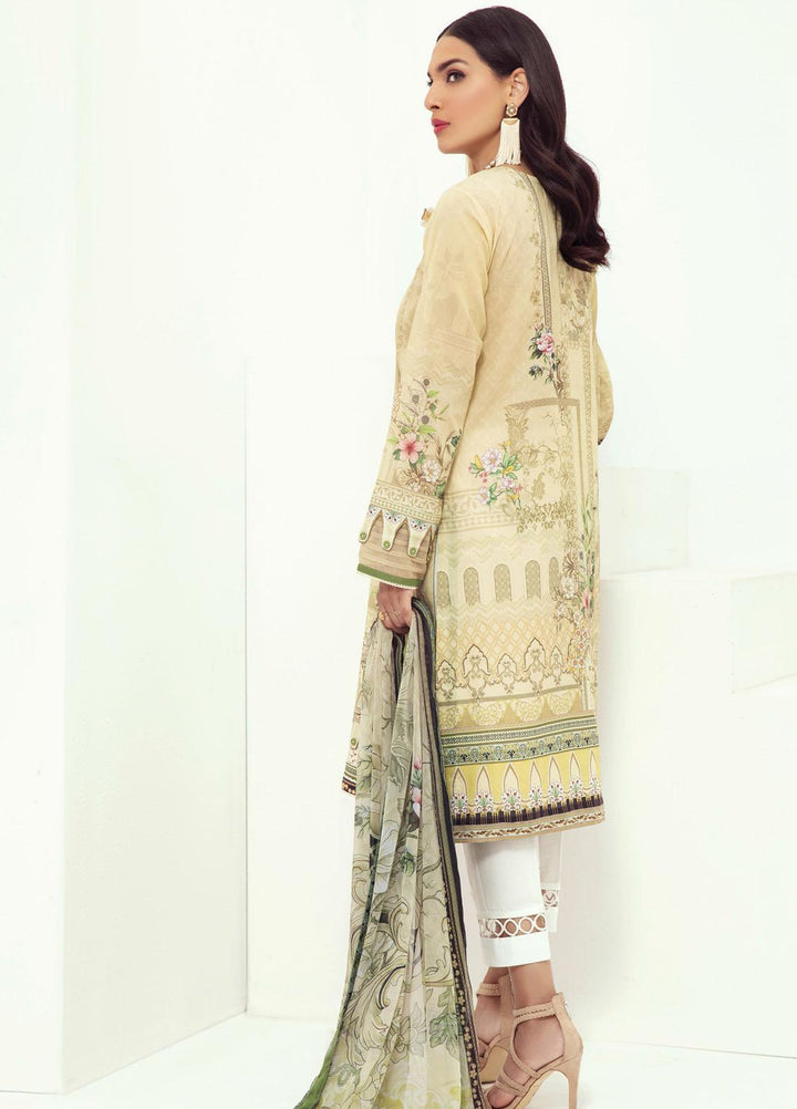 Farasha Embroidered Lawn Suits Unstitched 3 Piece FSH21L 05-BEACH BLOOM - Summer Collection