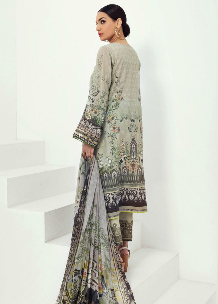 Farasha Embroidered Lawn Suits Unstitched 3 Piece FSH21L 08-TROPICAL BREEZE - Summer Collection
