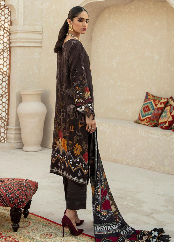 Farasha Embroidered Linen Suits Unstitched 3 Piece FSH21L 05-SIENNA - Winter Collection