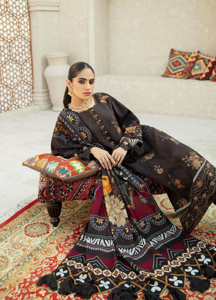 Farasha Embroidered Linen Suits Unstitched 3 Piece FSH21L 05-SIENNA - Winter Collection