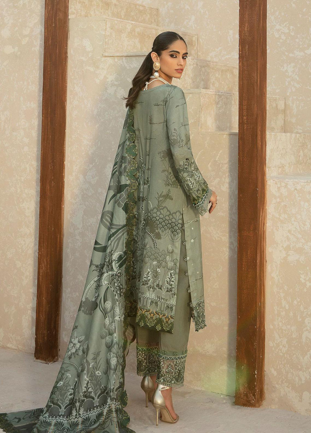 Farasha Embroidered Linen Suits Unstitched 3 Piece FSH21L 06-RIVERIA - Winter Collection