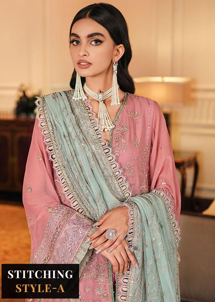 Lueur By Farasha Embroidered Chiffon Suits Unstitched 3 Piece FSH23L 03 Elania - Luxury Collection