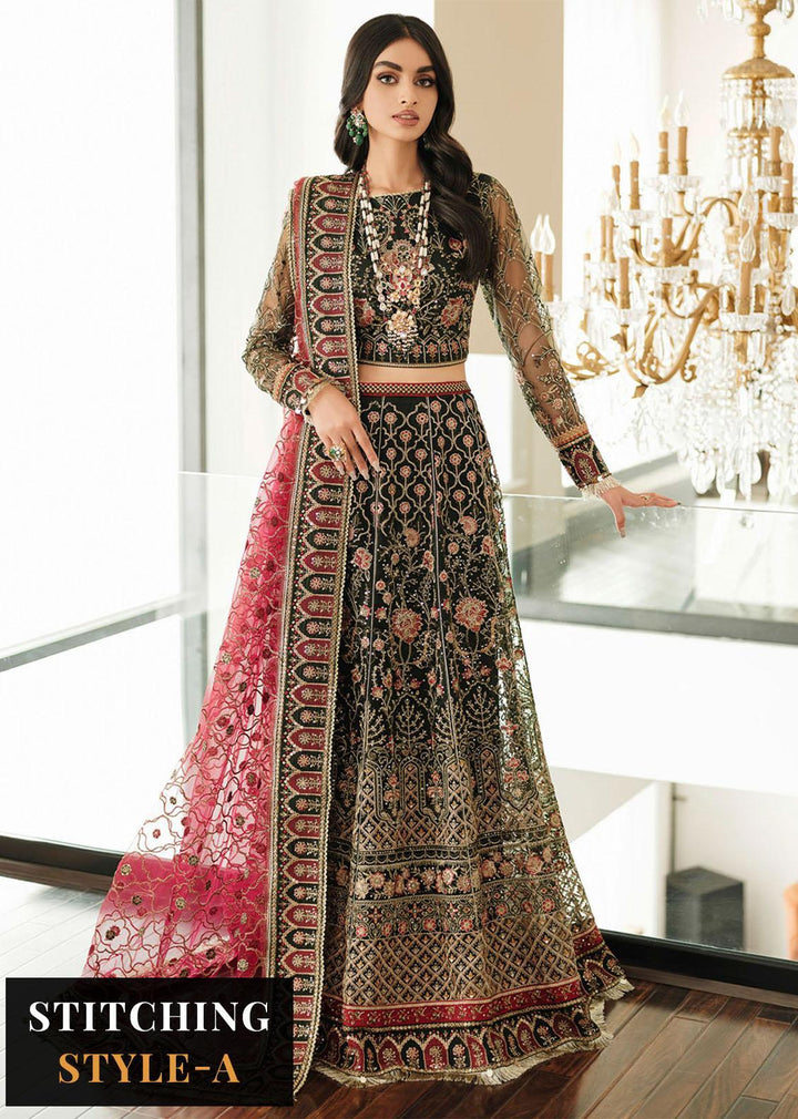 Lueur By Farasha Embroidered Net Suits Unstitched 3 Piece FSH23L 04 Ilyana - Luxury Collection