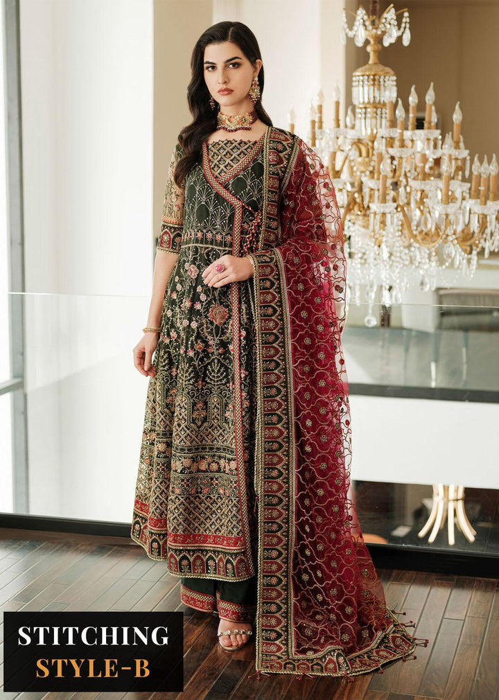 Lueur By Farasha Embroidered Net Suits Unstitched 3 Piece FSH23L 04 Ilyana - Luxury Collection