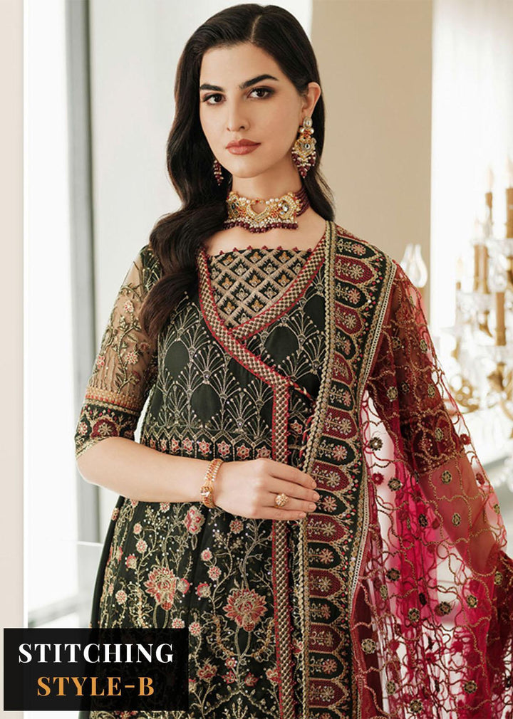 Lueur By Farasha Embroidered Net Suits Unstitched 3 Piece FSH23L 04 Ilyana - Luxury Collection