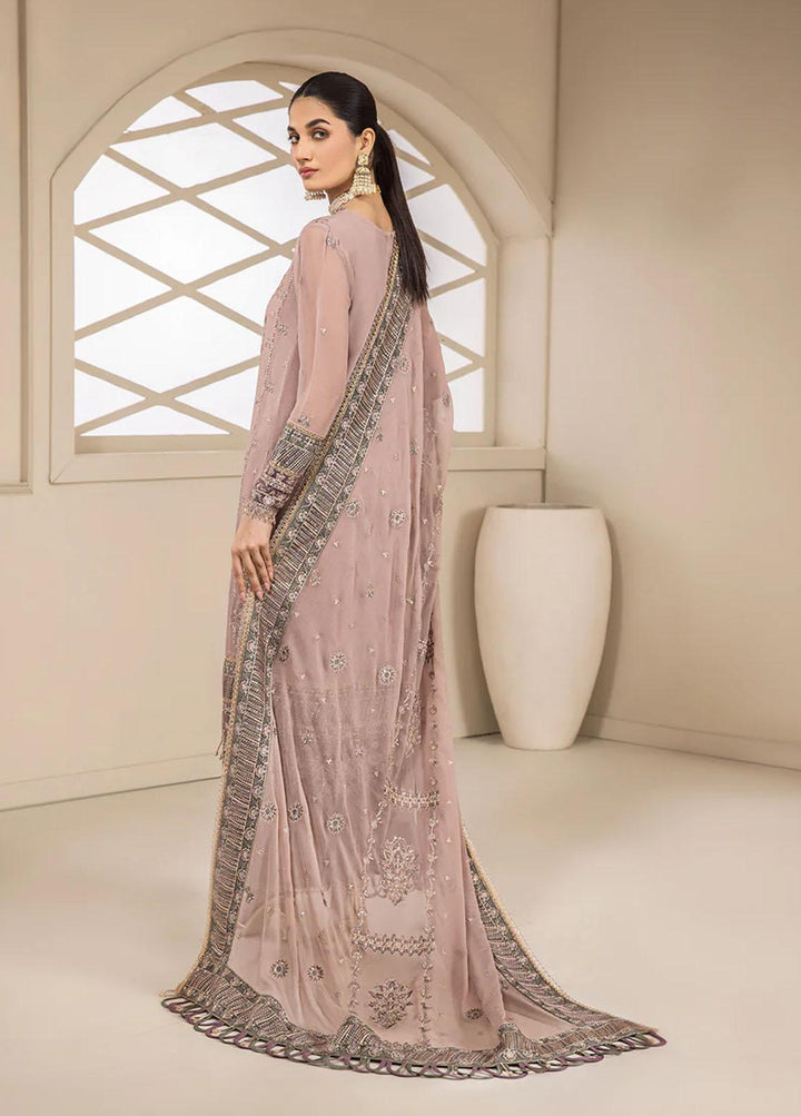 Luxe Atelier By Farasha Embroidered Chiffon Suits Unstitched 3 Piece FSH22LA 02 Stella - Luxury Collection