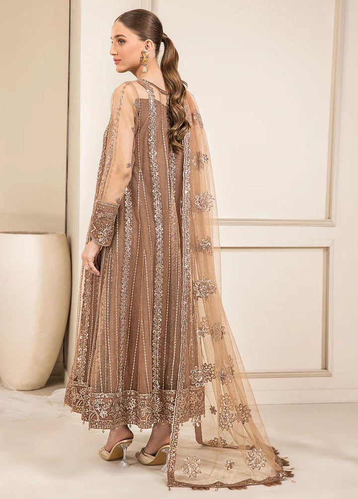 Luxe Atelier By Farasha Embroidered Net Suits Unstitched 3 Piece FSH22LA 05 Whisper - Luxury Collection