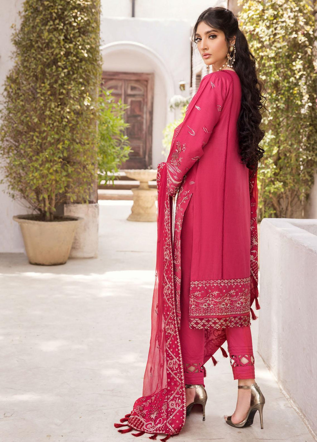 Meharma By Farasha Embroidered Lawn Suits Unstitched 3 Piece FSH22M 04 Gulnaar - Festive Collection