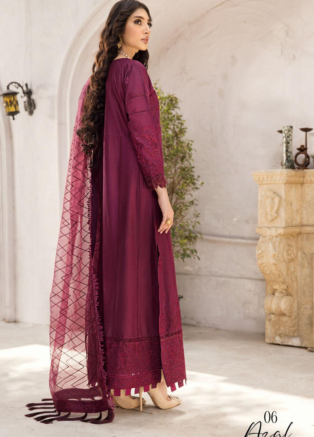 Meharma By Farasha Embroidered Lawn Suits Unstitched 3 Piece FSH22M 06 Azal - Festive Collection