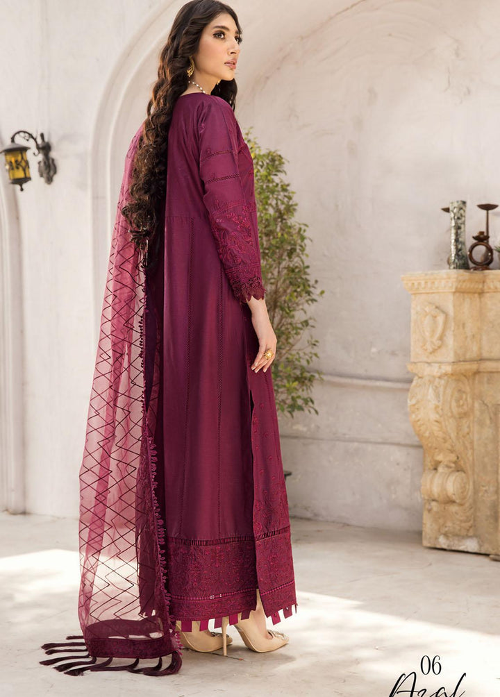 Meharma By Farasha Embroidered Lawn Suits Unstitched 3 Piece FSH22M 06 Azal - Festive Collection