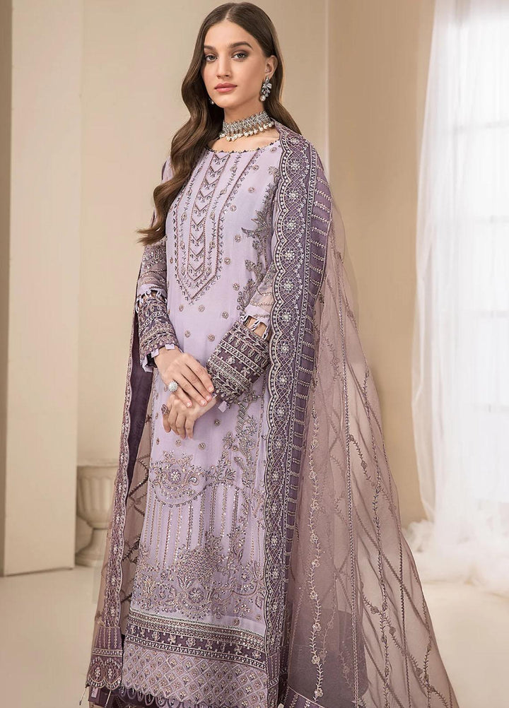 Farasha Embroidered Chiffon Suits Unstitched 3 Piece FSH23LA D-04 Emaline - Formal Collection