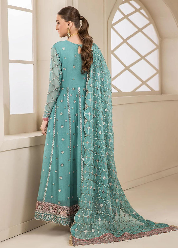 Farasha Embroidered Chiffon Suits Unstitched 3 Piece FSH23LA D-06 Mellisa - Formal Collection